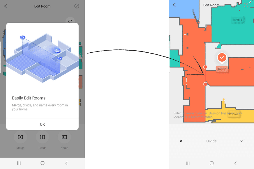The flat map is edited in the Roborock S7 MaxV Ultra App 